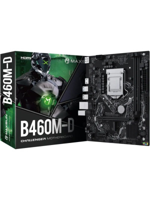 ����������� ����� Maxsun MS-Challenger B460M-D B460, LGA1200, 2*DDR4, 1*PCIEx16, 1*PCIEx1, 1*M.2, 4*USB3.2 Gen1, 6*USB2.0, 2*SATA3.0, 1G, DP, HDMI, M-ATX, RTL