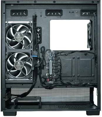 ������ XASTRA Q500 6ARGB-FG-C10-UC Black ATX/Aquarium/Screewless/ 6x120mm ARGB PWM FG fans/Argb+PWM HUB 10port/ Type-C/ Q500-6FG12A-C10-UC