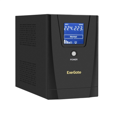 ��� ExeGate SpecialPro Smart LLB-1200.LCD.AVR.2SH.3C13 (1200VA/750W, LCD, AVR, 2�Schuko+3�C13, ������������� ������, Black) (EX292795RUS)