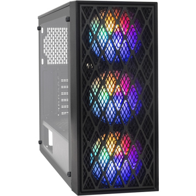 ������ Miditower ExeGate EVO-8243 (ATX, ��� ��, 2�USB+1�USB3.0, ������, 3 ����. � RGB ����������, ������� ������ - ���������� ������) EX292859RUS