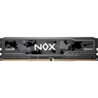 Apacer  DDR5  16GB  5200MHz DIMM NOX Black Gaming Memory (PC5-41600) CL40 1.25V (Retail) 2048*8  Heat Sink (Retail) 3 years (AH5U16G52C522MBAA-1)