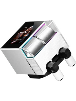 ������� ���������� PCCooler DS360 ARGB Display WH (310W, 360mm, LED, White, ARGB/ Fans: 3x120mm, 90.56CFM, 39.8dBA, 2500RPM/ Pump height 65mm, 15dBA, 2600RPM, Rad thickness 27mm/ S: 1851, 1700, 1200, 115X, AM5, AM4)