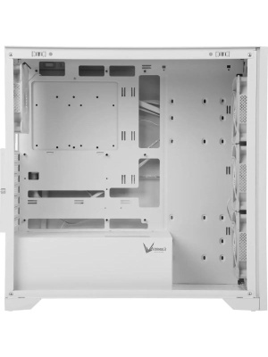 ������ Formula V Line TimberLine T0 White, ATX, wood+plastic front, TYPE-C*1, USB3.0*2, FRONT 3x120mm FRGB, REAR 1x120mm FRGB