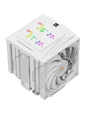 ����� Thermalright Royal Knight 120 Digital White LGA115X/1200/1700/1851/2011/2066/ AM4/AM5 (2x120mm PWM Fan, ������ ���������, 6 ����. ������ 6��) / TRRK120DW