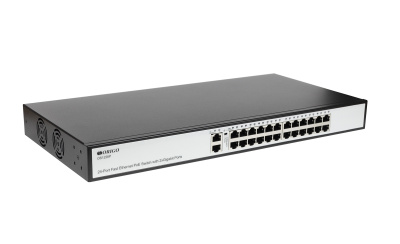 ������������� PoE-���������� ORIGO OS1226P/285W/A1A 24x100Base-TX PoE+, 2x1000Base-T, PoE-������ 350 �� max/ 285 �� �����.