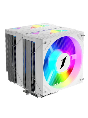 ����� 1STPLAYER CRYO CY12L-D White / 6HPx6mm, dual tower, 2x120mm ARGB fans, 750-1900 RPM, 57.6 CFM, 38.2 dBA / CY12L-D-WH