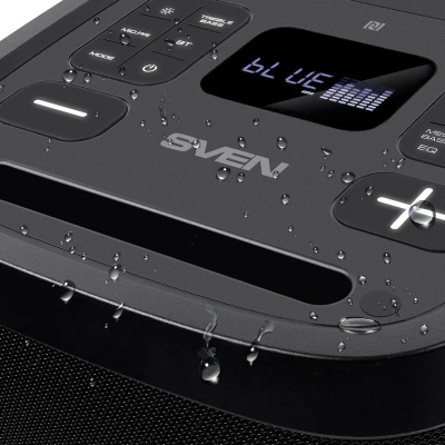 ��������� ������� 2.0 SVEN PS-950 ������ (2x80 W, IPx4, mini Jack, 2 � 6.35 �� Jack, USB, NFC, Bluetooth, FM, micro SD, ���, 2 x 4400 �A, LED ���������)