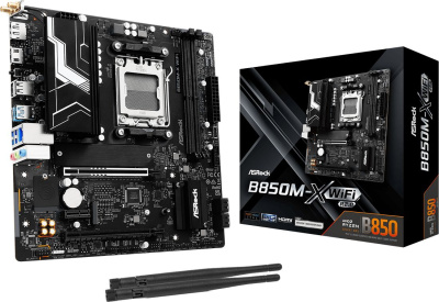 ����������� ����� Asrock B850M-X WIFI R2.0, Socket AM5, AMD B850, mATX, Ret