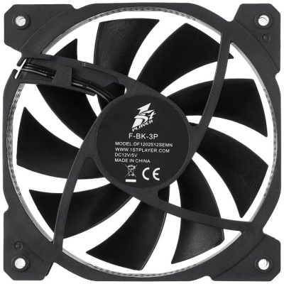 ���������� 1STPLAYER F Black / 120mm 3pin 12V 1100rpm 35.00cfm 23.00dBA / F-BK-3P / BULK