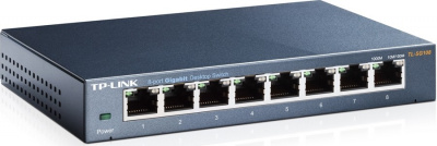 TP-LINK ���������� TL-SG108 ���������� ����������, 8 ������ RJ45 10/100/1000 ����/�, ������������� ������.