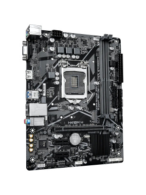 ����������� ����� Gigabyte H410M H 2.0 H410, LGA1200, 2xDDR4, 1*PCI-Ex16, 2*PCI-Ex1, 1*M.2, 1*TypeC, 3*USB3.2Gen1, 6*USB2.0, 4*SATA3.0, 1G, VGA, HDMI, MATX, RTL