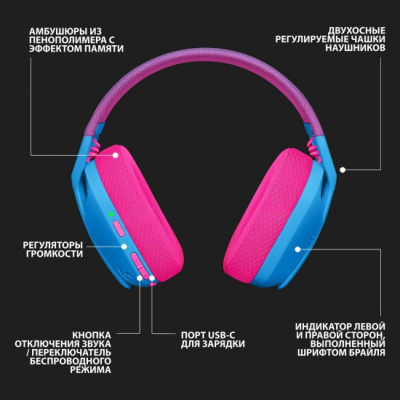 ������������ ��������� Logitech G435 LightSpeed Blue (981-001065)