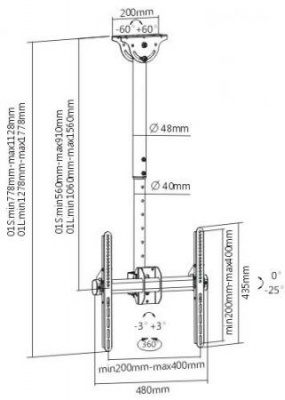 ��������� ARM Media LCD-1700 ������ ��� LED/LCD �� 26"-65" ���������� �� 55�� 