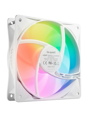 ����� ��� ������� be quiet! LIGHT WINGS LX 120mm PWM Reverse White (120x120x25mm, 4-pin PWM, ARGB, 48.8CFM, 28.5dBA, 1500RPM, White)