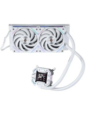 ������� �������� ���������� 1STPLAYER X-240E White / 2x120mm, ARGB, 7-segment display, 250W TDP / X-240E-WH