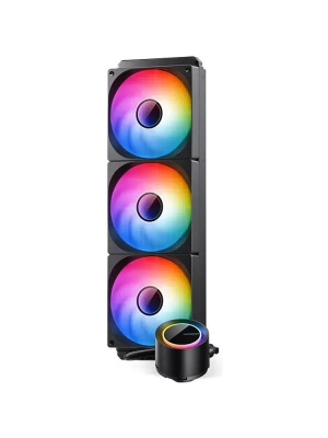 ������� ����������� ���������� JONSBO TG-420 ARGB Black (300W, 420mm, Black, ARGB/ Fans: 3x140mm, 93.73CFM, 36.2dBA, 1800RPM/ Pump height 54.55mm, 30dBA, 2400RPM, Rad thickness 54.5mm/ S: 1851, 1700, 1200, 115X, AM5, AM4)