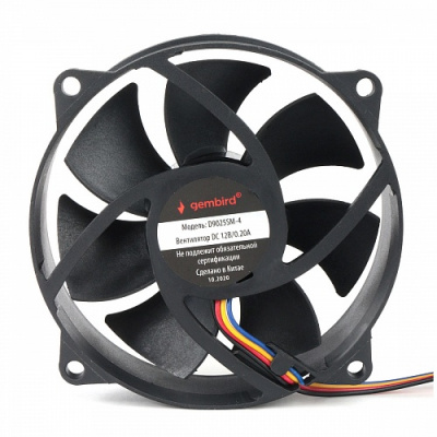 ���������� ��� ������� Gembird D9025SM-4 90x90x25, ������, 4 pin, ������ 30 ��