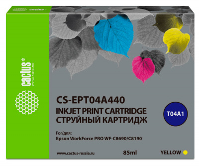 �������� �������� Cactus CS-EPT04A440 ������ (85��) ��� Epson WorkForce Pro WF-C8190, WF-C8690