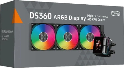 ������� �������� ���������� PcCooler DS360 Display ARGB Soc-AM5/AM4/1200/1700/1851 ������ 4-pin 39.8dB Al LCD 310W Ret (DS360-BKAWXY-GL)