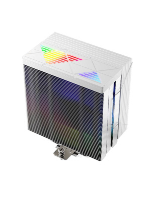 ����� 1STPLAYER CRYO CY12L White / 4HPx6mm, single tower, 1x120mm ARGB fan, 750-1900 RPM, 57.6 CFM, 38.2 dBA / CY12L-WH