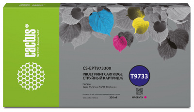�������� �������� Cactus CS-EPT973300 T9733 ��������� (330��) ��� Epson WorkForce WF-C869RD3TWFC/WF-C869RDTWF