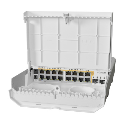 ������� ���������� ���������� MikroTik Cloud Router Switch 318-16P-2S+OUT  �� 16 ������ 2 SFP+