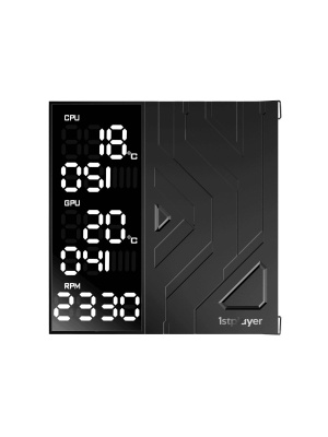 ����� 1STPLAYER FROST BITE FB12DS-7 Black / 7HPx6mm, dual tower, 270W TDP, 2x120mm fans, 800-2300 RPM, 70.15 CFM, 34.8 dBA / FB12DS-7-BK