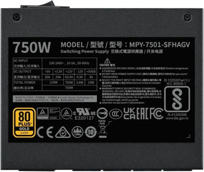 ���� ������� Cooler Master SFX  V750 Gen.5, 750��, 80 PLUS GOLD, 120��, ������, retail