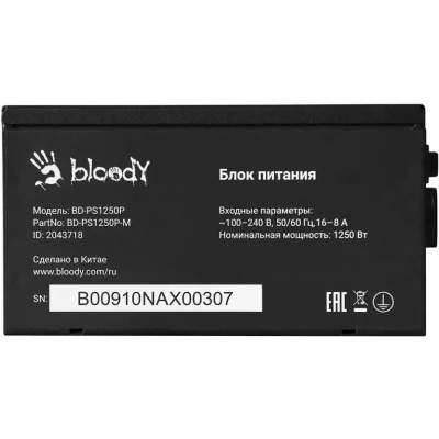 ���� ������� Bloody ATX 1250W BD-PS1250P 80+ platinum RTL