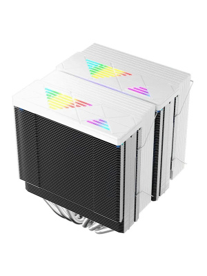 ����� 1STPLAYER CRYO CY12L-D White / 6HPx6mm, dual tower, 2x120mm ARGB fans, 750-1900 RPM, 57.6 CFM, 38.2 dBA / CY12L-D-WH