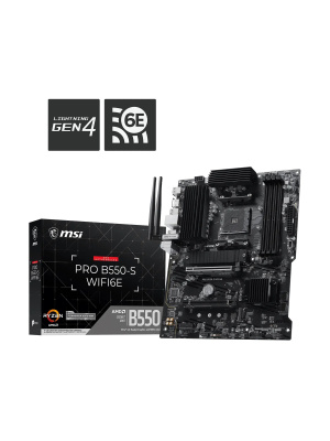 ����������� ����� MSI PRO B550-S WIFI6E Soc-AM4 AMD B550 4xDDR4 ATX AC`97 8ch(7.1) GbLAN RAID+HDMI