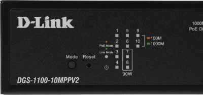 ���������� D-Link DGS-1100-10MPPV2/A 8G 2SFP 8PoE+ �������������