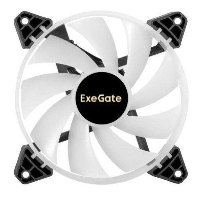 Exegate EX295968RUS ���������� 12� DC � ���������� ExeGate EX12025H3P4PYH-PWM.ARGB (120x120x25 ��, Hydraulic bearing (�����������������), 5V ARGB 3pin, 4pin PWM, 1200RPM, ARGB ���������, 26dBA)