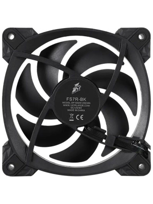 ���������� 1STPLAYER FS7R Black / 120mm Reverse ARGB 3pin 5V PWM 4pin 12V 600-800rpm 47.65cfm 32.2dBA / FS7R-BK / BULK