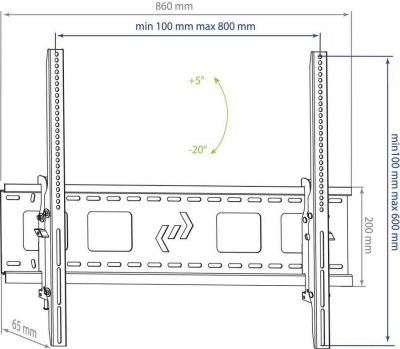 ��������� Kromax STAR-2 ������ 32"-90" max.81�� VESA 800x500 ���������