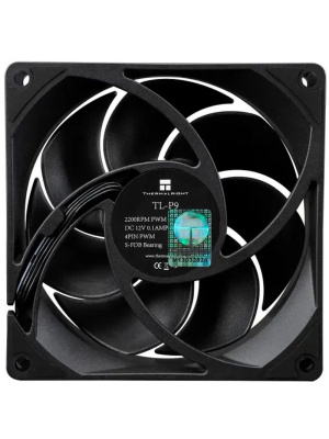 ����� ��� ������� Thermalright TL-P9 (92x92x25mm, 4-pin PWM, 32.77CFM, 23.85dBA, 2200RPM, Black)