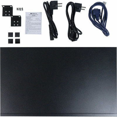 ����������/ Managed L3 Switch 24x1000Base-T PoE, 4x10GBase-X SFP+, PoE Budget 370W, RJ45 Console, 19" w/brackets