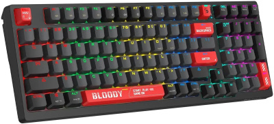 ���������� A4Tech Bloody WS98 Black ������������ (BT/Radio), ������������, ������������� BLMS Red Plus, �������� ����, ��������� ������, USB