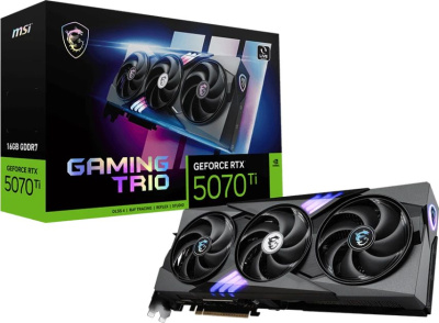 ���������� MSI NVIDIA GeForce RTX 5070 Ti Gaming Trio 16Gb (RTX 5070 TI 16G GAMING TRIO)