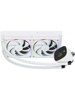 ��� Thermalright Frozen Horizon 240 Digital (240mm, LED temp., White, ARGB/ Fans: 2x120mm, 68.9CFM, 28.2dBA, 2000RPM/ Pump height 53.2mm, Rad thickness 27mm/ S: 1700, 1200, 1851, 115X, AM5, AM4)