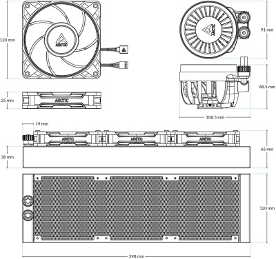 ������� ����������� ���������� Arctic Liquid Freezer III Pro 360 ARGB Black (ACFRE00184A)