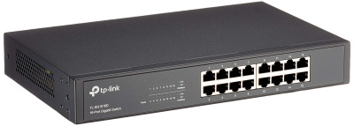 TP-Link TL-SG1016D ���������� 16-port Gigabit Desktop/Rackmount Switch, 10/100/1000M RJ45ports, metal case