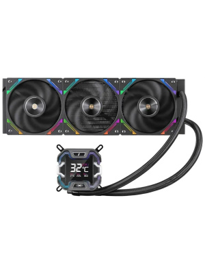 ������� �������� ���������� 1STPLAYER X-360E Black / 3x120mm, ARGB, 7-segment display, 300W TDP / X-360E-BK