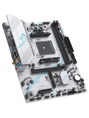 ����������� ����� MAXSUN MS-B550M GAMING WIFI ICE (Socket AM4, mATX, 4*DDR4(64Gb), DP/HDMI,  3*SATA3, 2*M.2,  1*PCIEx16/1*PCIEx4, 4*USB2.0, 2*USB 3.0, LAN 1*1G, Bluetooth,  Wi-Fi 802.11ac, RTL)