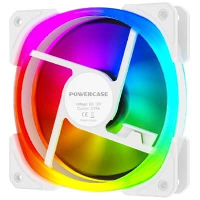���������� Powercase M21-12W ARGB White 120x120x25mm (PWM, 4pin +ARGB Sync, 800-1500�10% ��/���) Bulk