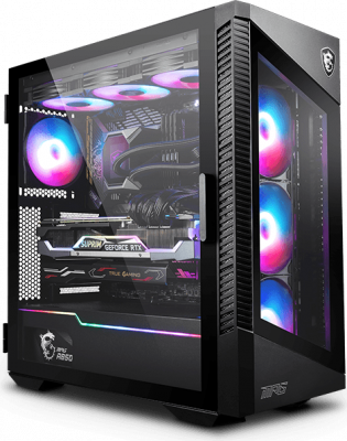 ������ MSI MPG VELOX 100R E-ATX, ATX, mATX, Mini-ITX, Midi-Tower, ��� ��, � �����, ���������, 2xUSB 3.0, USB Type-C, Audio