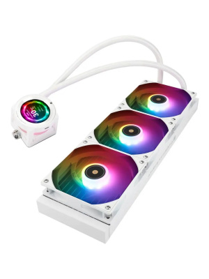 ��� Thermalright Core Vision 360 (360mm, LED, White, ARGB/ Fans: 3x120mm, 72.37CFM, 27.7dBA, 2000RPM/ Pump height 66mm, Rad thickness 27mm/ S: 1700, 1200, 1851, 115X, 2011, 2066, AM5, AM4)