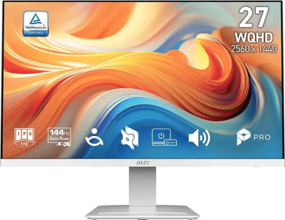 ������� MSI 27" PRO MP273QW E14 2560x1440, IPS, 4ms, 144Hz White (9S6-3PE2CH-202)