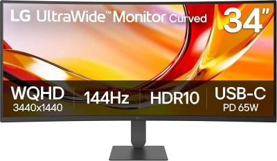 ������� LG 34" UltraWide 34U640B-B ������ VA LED 1ms 3440x1440 144Hz, ���������, ������ (34U640B-B.ARUZ)
