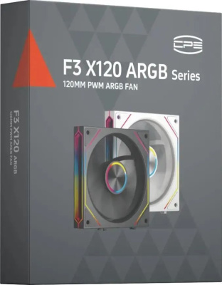 ���������� ��� ������� PcCooler F3 X120 WH ARGB 120�120x25 ����� 4-pin (F3X120-WHAC012-GL) Ret